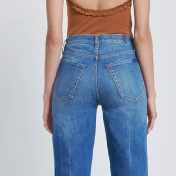 7 for all mankind high waist cropped straight size 29 - Picture 4 of 8